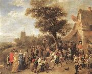 TENIERS, David the Younger Peasants Merry-making wt painting